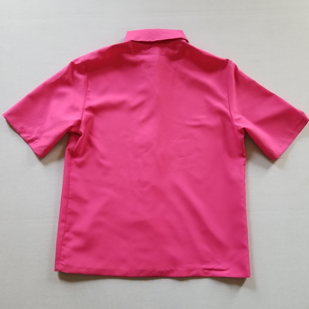 Vtg Fuchsia Button Up - image 3